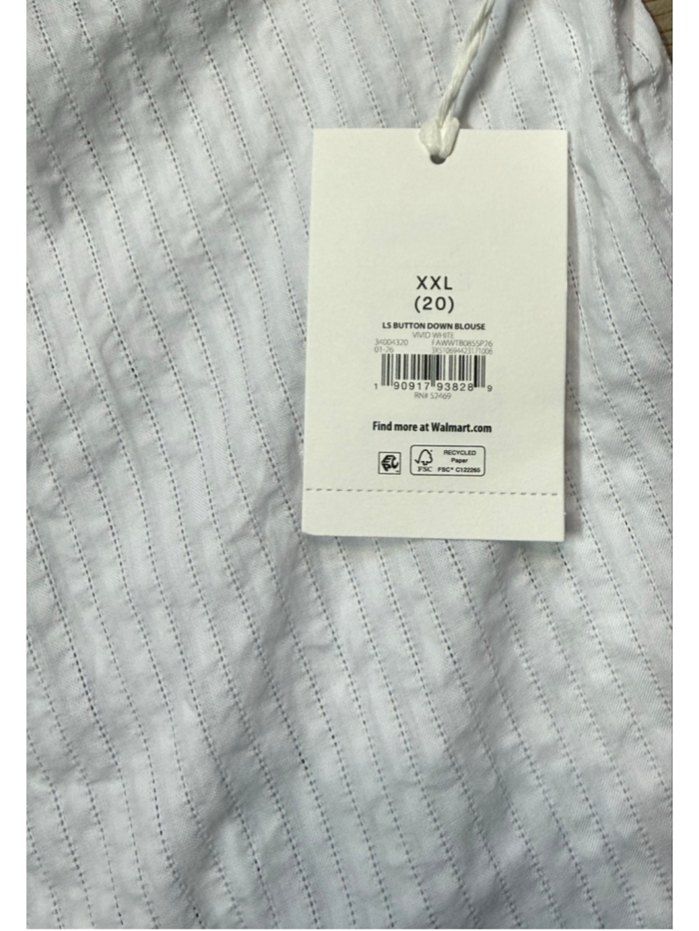 Women's FREE ASSEMBLY White flowy Blouse Plus Size XXL - Picture 7 of 10